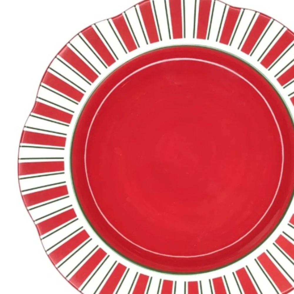 Pier 1 Candy Cane Dinner Plates (2)